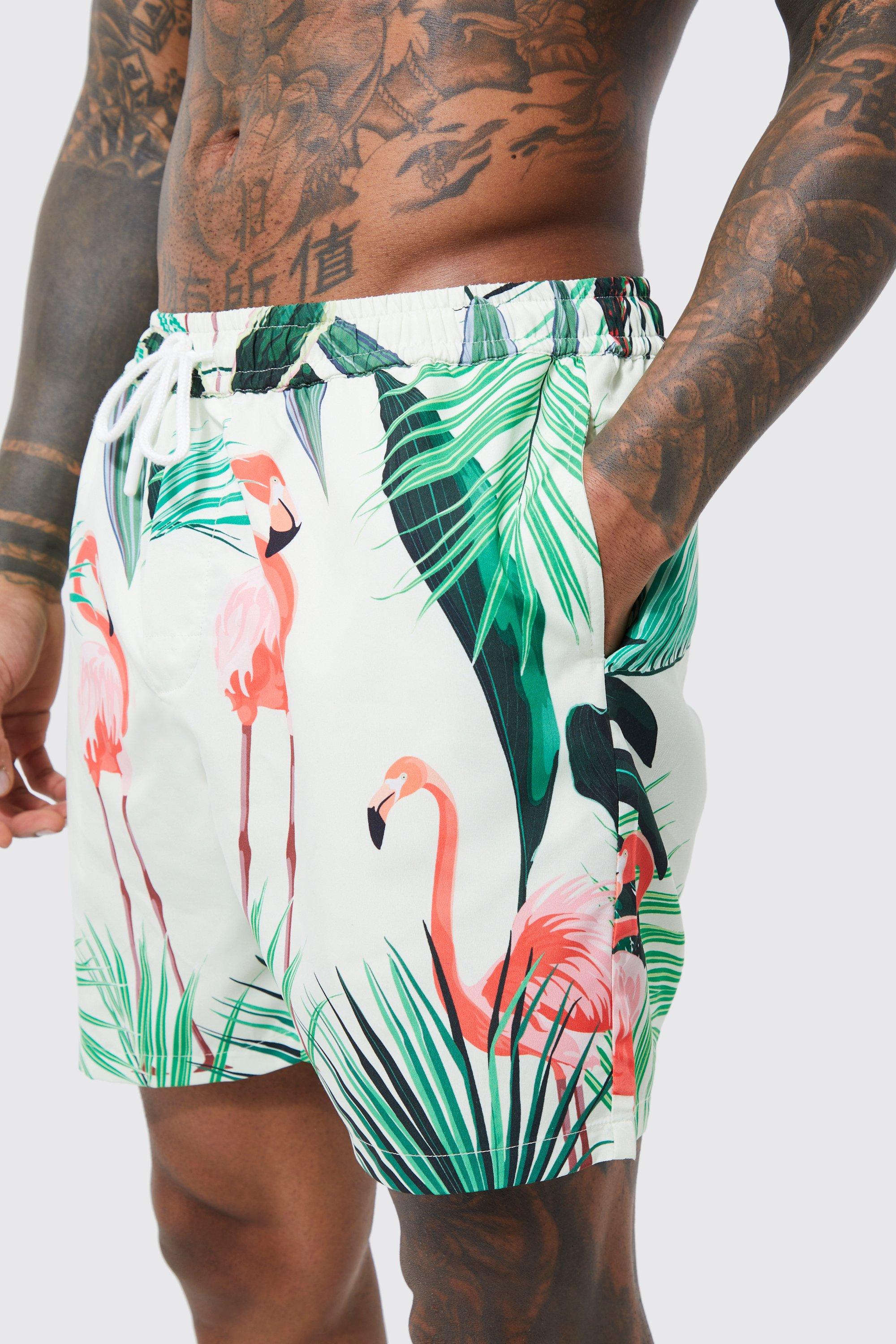 Mens flamingo swim on sale shorts